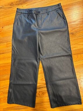 Kut from the Kloth Faux Leather Pants - Navy blue